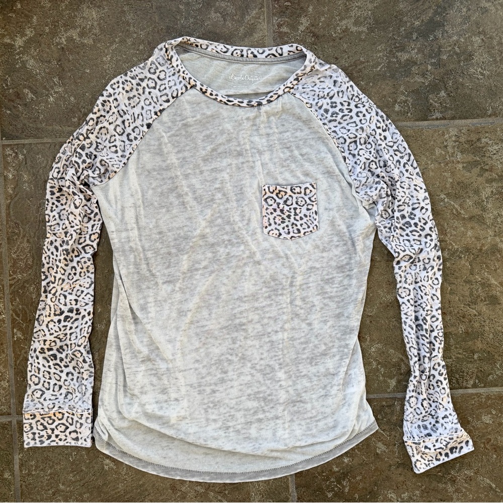 Leopard Print Long Sleeve Women's Top